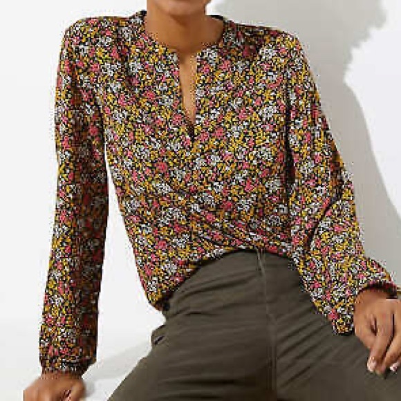 LOFT Tops - LOFT—Wildflower Boho Business Casual Flowy Blouse | Multicolor Floral Summer Top